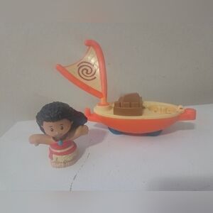 Fisher-Price Little People Disney Princess Moana's Canoe toy set.